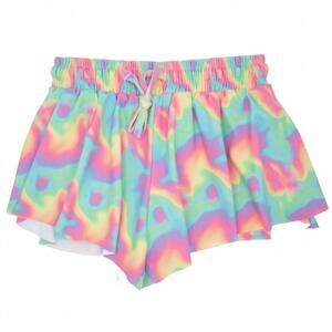 NEW AZARHIA girl's neon wave butterfly shorts in multi